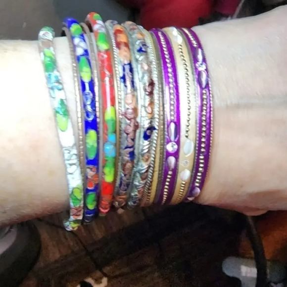 Vintage Cloisineé and mire‎ Bangles - Picture 1 of 7
